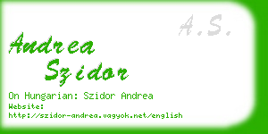 andrea szidor business card